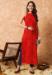 Picture of Charming Cotton & Silk Fire Brick Kurtis And Tunic