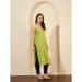Picture of Sightly Cotton & Silk Dark Khaki Kurtis And Tunic