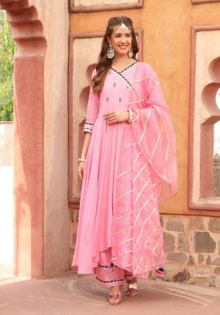 Picture of Fascinating Rayon Pink Readymade Salwar Kameez