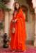 Picture of Excellent Rayon Orange Red Readymade Salwar Kameez