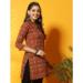 Picture of Graceful Cotton Saddle Brown Kurtis & Tunic