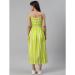 Picture of Delightful Rayon Yellow Green Readymade Gown