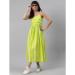 Picture of Delightful Rayon Yellow Green Readymade Gown