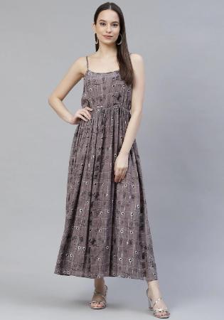 Picture of Alluring Rayon Dim Gray Readymade Gown