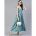 Picture of Radiant Rayon Cadet Blue Readymade Gown