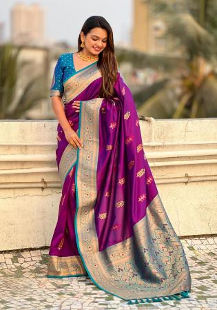 Picture of Classy Silk Purple Saree