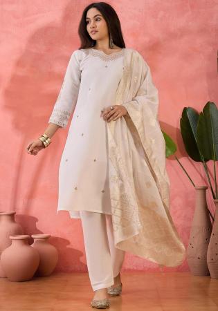 Picture of Pleasing Silk Azure Readymade Salwar Kameez