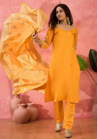 Picture of Magnificent Silk Chocolate Readymade Salwar Kameez