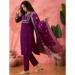 Picture of Pleasing Silk Purple Readymade Salwar Kameez