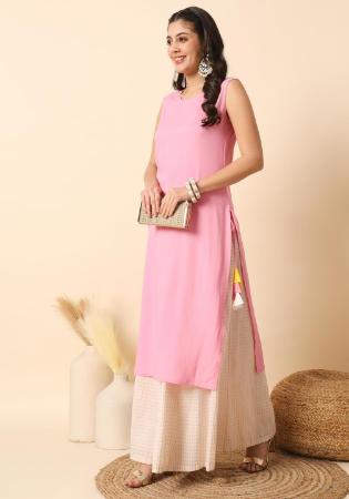 Picture of Taking Rayon Pink Kurtis & Tunic