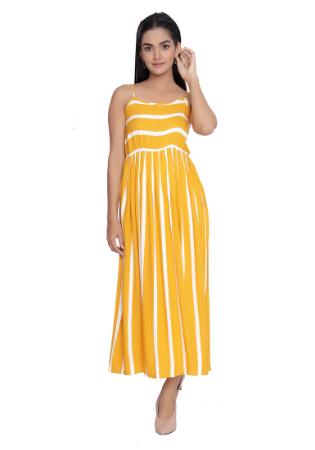 Picture of Pleasing Rayon Khaki Readymade Gown