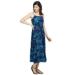 Picture of Well Formed Rayon Midnight Blue Readymade Gown