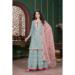 Picture of Georgette Light Slate Grey Readymade Salwar Kameez