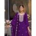 Picture of Graceful Chiffon Purple Straight Cut Salwar Kameez