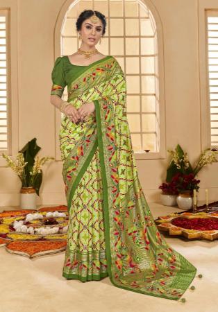 Picture of Ideal Cotton & Silk Dark Khaki Saree