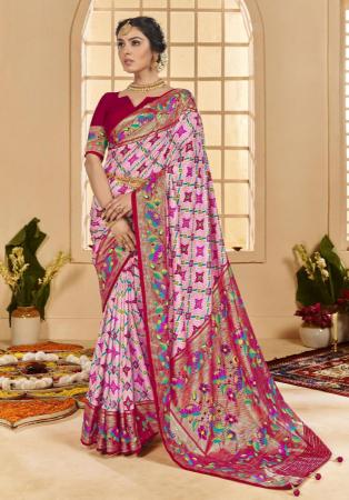 Picture of Resplendent Cotton & Silk Pink Saree