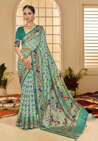 Picture of Beauteous Cotton & Silk Light Steel Blue Saree