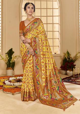 Picture of Ravishing Cotton & Silk Burly Wood Saree