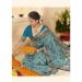 Picture of Elegant Cotton & Silk Pale Turquoise Saree