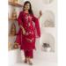 Picture of Gorgeous Silk Crimson Readymade Salwar Kameez