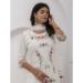 Picture of Good Looking Silk Off White Readymade Salwar Kameez
