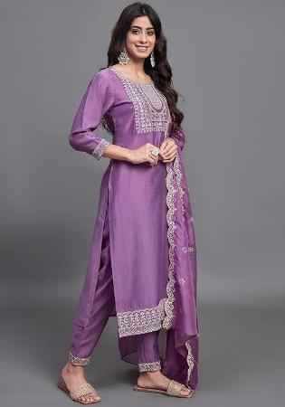 Picture of Nice Chiffon Fuchsia Readymade Salwar Kameez