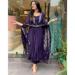 Picture of Chiffon Dark Slate Blue Readymade Salwar Kameez
