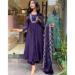 Picture of Chiffon Dark Slate Blue Readymade Salwar Kameez
