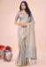 Picture of Magnificent Organza Silver Saree