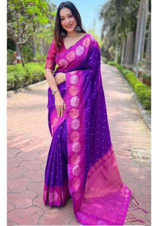 Picture of Superb Silk Indigo Saree