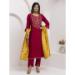 Picture of Excellent Silk Dark Red Readymade Salwar Kameez
