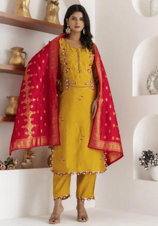 Picture of Taking Silk Orange Readymade Salwar Kameez