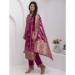 Picture of Gorgeous Silk Plum Readymade Salwar Kameez