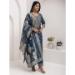Picture of Comely Silk Navy Blue Readymade Salwar Kameez