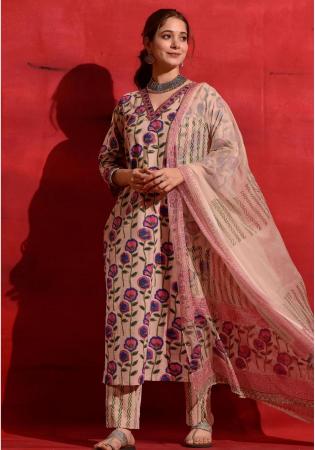 Picture of Statuesque Chiffon Rosy Brown Readymade Salwar Kameez