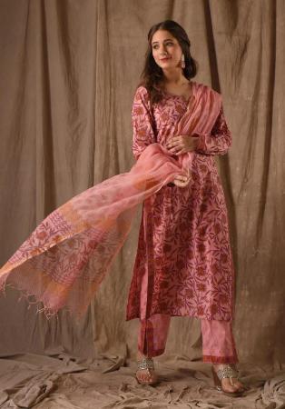 Picture of Enticing Chiffon Indian Red Readymade Salwar Kameez