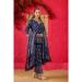 Picture of Chiffon Dark Slate Blue Readymade Salwar Kameez