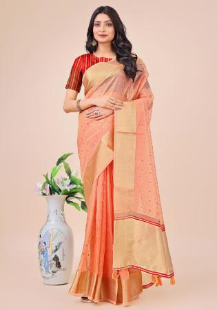 Picture of Resplendent Organza Peru Saree