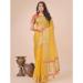 Picture of Fascinating Organza Golden Rod Saree