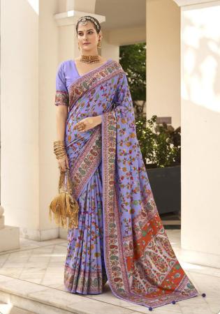 Picture of Resplendent Silk Light Steel Blue Saree