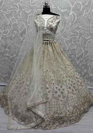 Picture of Sublime Net White Lehenga Choli