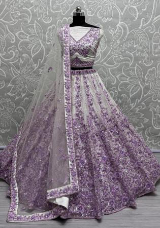 Picture of Gorgeous Net Fuchsia Lehenga Choli