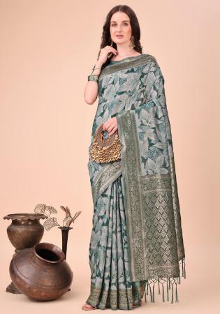 Picture of Appealing Cotton Medium Sea Green Saree