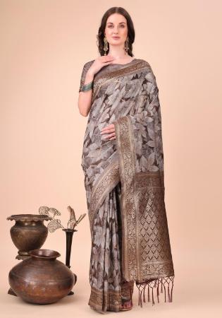 Picture of Comely Cotton Rosy Brown Saree