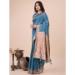 Picture of Beauteous Cotton & Linen Steel Blue Saree