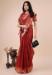 Picture of Excellent Cotton & Linen Dark Red Saree