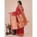 Picture of Excellent Cotton & Linen Dark Red Saree