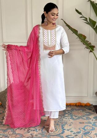 Picture of Graceful Chiffon White Readymade Salwar Kameez