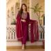 Picture of Enticing Chiffon Maroon Readymade Salwar Kameez