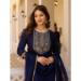 Picture of Taking Chiffon Navy Blue Readymade Salwar Kameez